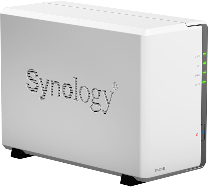 Synology - NAS Synology Disk Station DS220j - 2 Baías - 1.4GHz 4-core - 512MB RAM