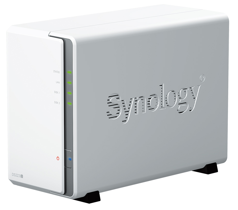 NAS Synology Disk Station DS223j - 2 Baías - 1.7GHz 4-core - 1GB RAM