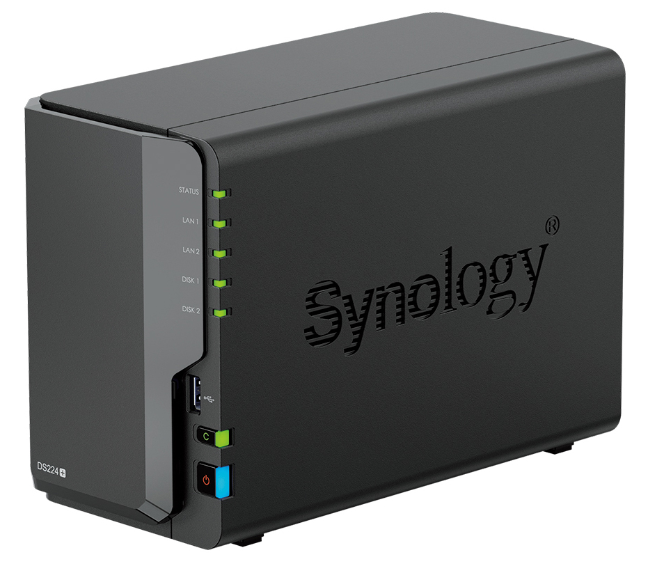 NAS Synology Disk Station DS224+ - 2 Baías -2.0GHz-2.7GHz 4-core - 2GB RAM