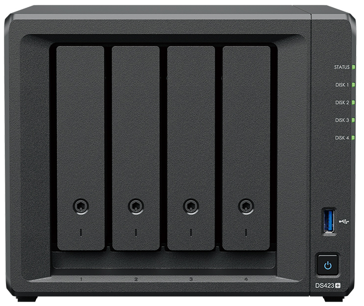NAS Synology Disk Station DS423+ - 4 Baías - 2.0GHz-2.7GHz 4-core - 2GB RAM