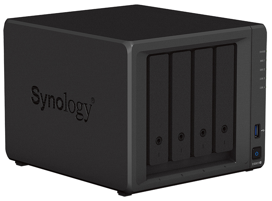 Synology - NAS Synology Disk Station DS923+ - 4 Baías - 2.6GHz-3.1GHz 2-core - 4GB RAM