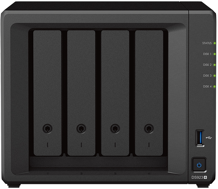 Synology - NAS Synology Disk Station DS925+ - 4 Baías - CPU 4-Core AMD Ryzen V1500B - 4GB RAM
