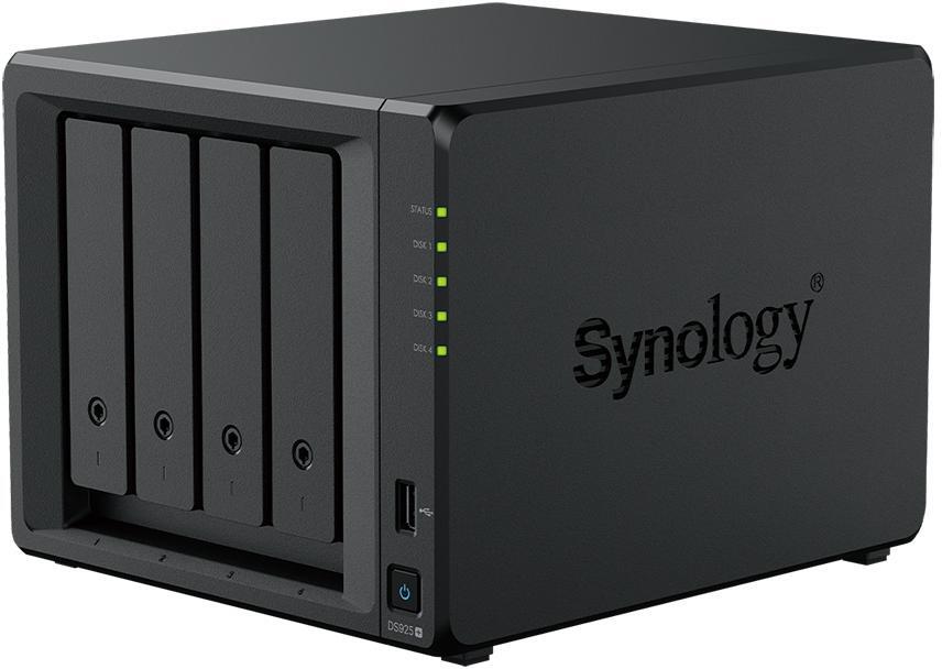 Synology - NAS Synology Disk Station DS925+ - 4 Baías - CPU 4-Core AMD Ryzen V1500B - 4GB RAM