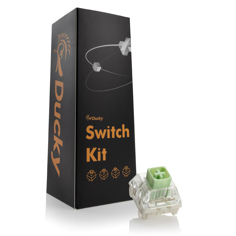 Pack 110 Switches Ducky Kalih Box Jade, Mecânicos, 3-Pin, Clicky, MX-Steam, 50g