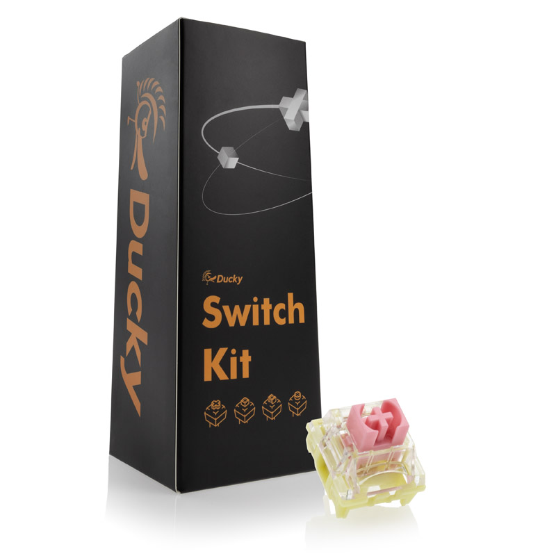 Pack 110 Switches Ducky TTC Gold Pink, Mecânicos, 3-Pin, linear, MX-Stem, 37g