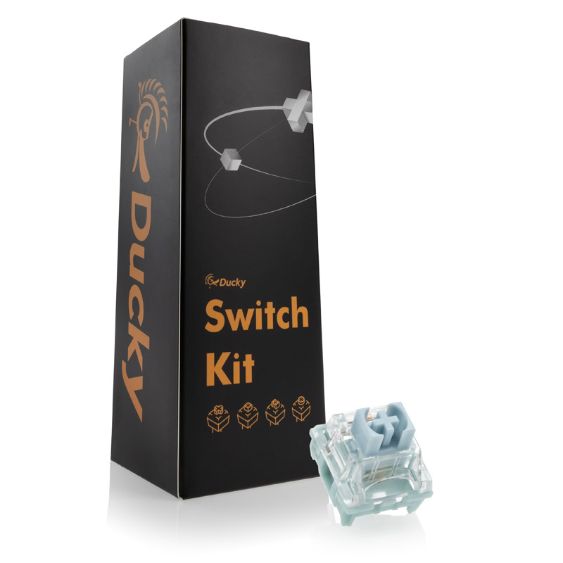 Pack 110 Switches Ducky TTC Bluish White, Mecânicos, 3-Pin, linear, MX-Stem, 42g