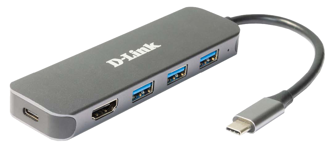 D-Link - HUB USB D-Link USB-C Macho > 3 x USB 3.0 (SS) + 1 x HDMI (4K Ready) + 1 x USB-C (Thunderbolt 3)