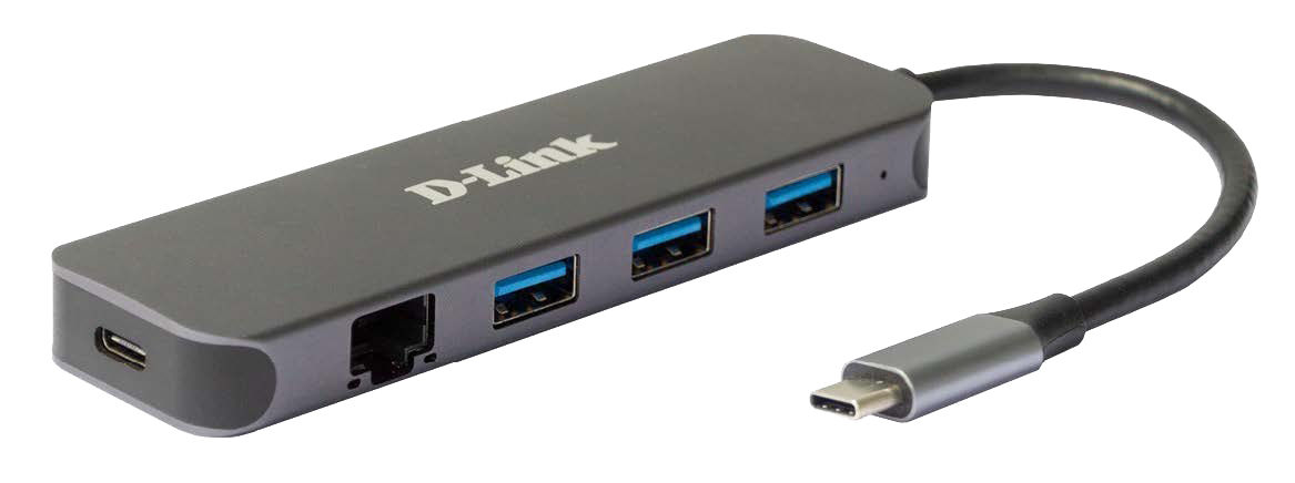 D-Link - HUB USB D-Link USB-C Macho > 3 x USB 3.0 (SS) + 1 x USB-C (Thunderbolt 3) (PD60W) + 1 x RJ45