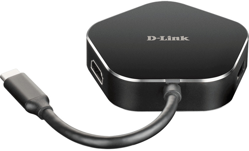 Docking Station D-Link USB C Macho > 2 x USB 3.0 Tipo A Femea + 1 x HDMI + 1 x USB-C (até 60W)
