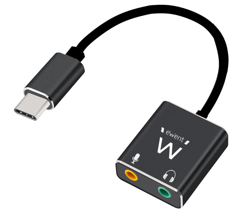 Adaptador Gigabit de Áudio Ewent USB-C > 2x Jack 3.5 mm
