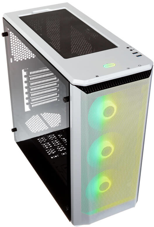 Phanteks - ** B Grade ** Caixa ATX Phanteks Eclipse P400 Air Vidro Temperado Mesh DRGB Branco