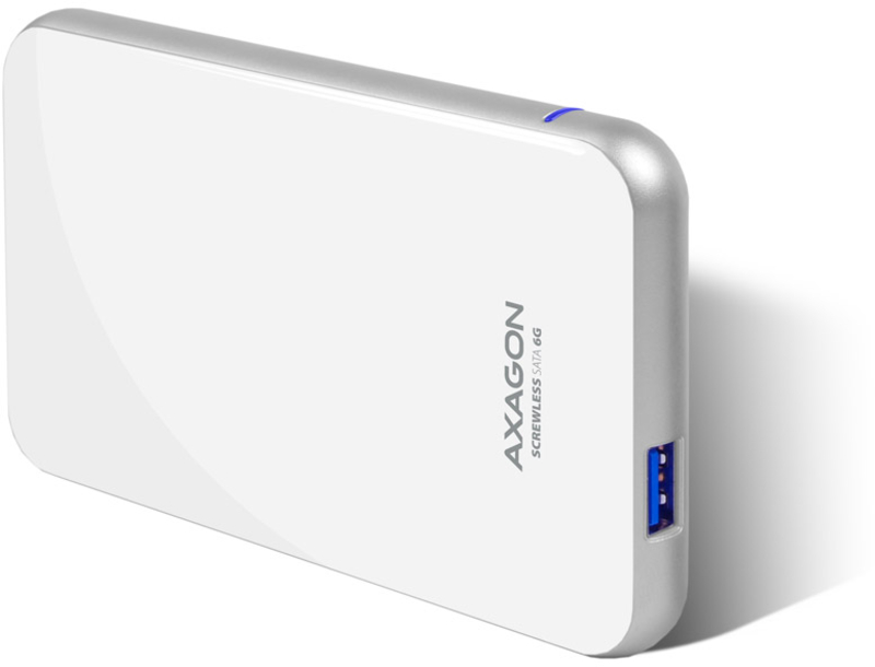 AXAGON - Caixa Externa AXAGON EE25-S6S para SSD/HDD 2.5" USB3.0, SATA 6G, Branca