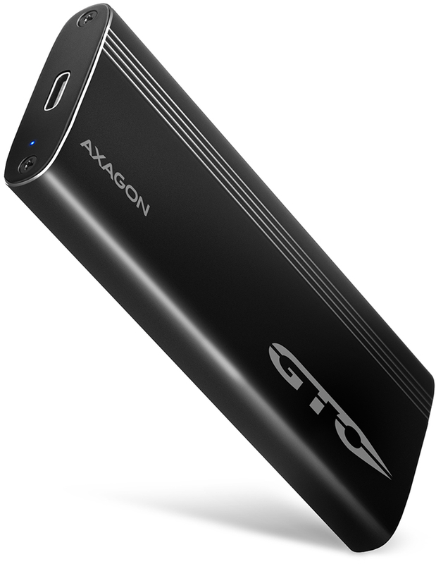 Caixa Externa AXAGON EEM2-GTO para SSDs M.2 USB-C 3.2 Gen 2 Preto