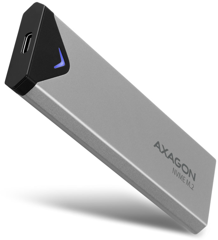 Caixa Externa AXAGON EEM2-UG2 para M.2/NVMe/SSD USB-C 3.2 Gen2 silver
