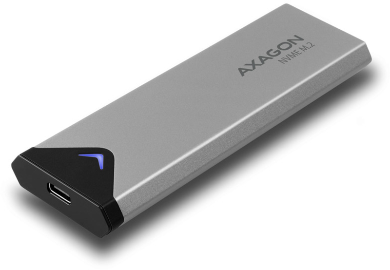 AXAGON - Caixa Externa AXAGON EEM2-UG2 para M.2/NVMe/SSD USB-C 3.2 Gen2 silver