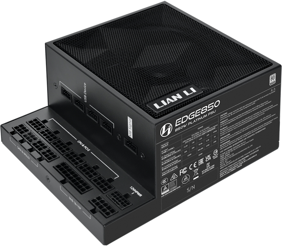 Lian Li - Fonte Modular Lian Li Edge 850W 80+ Platinum Preto