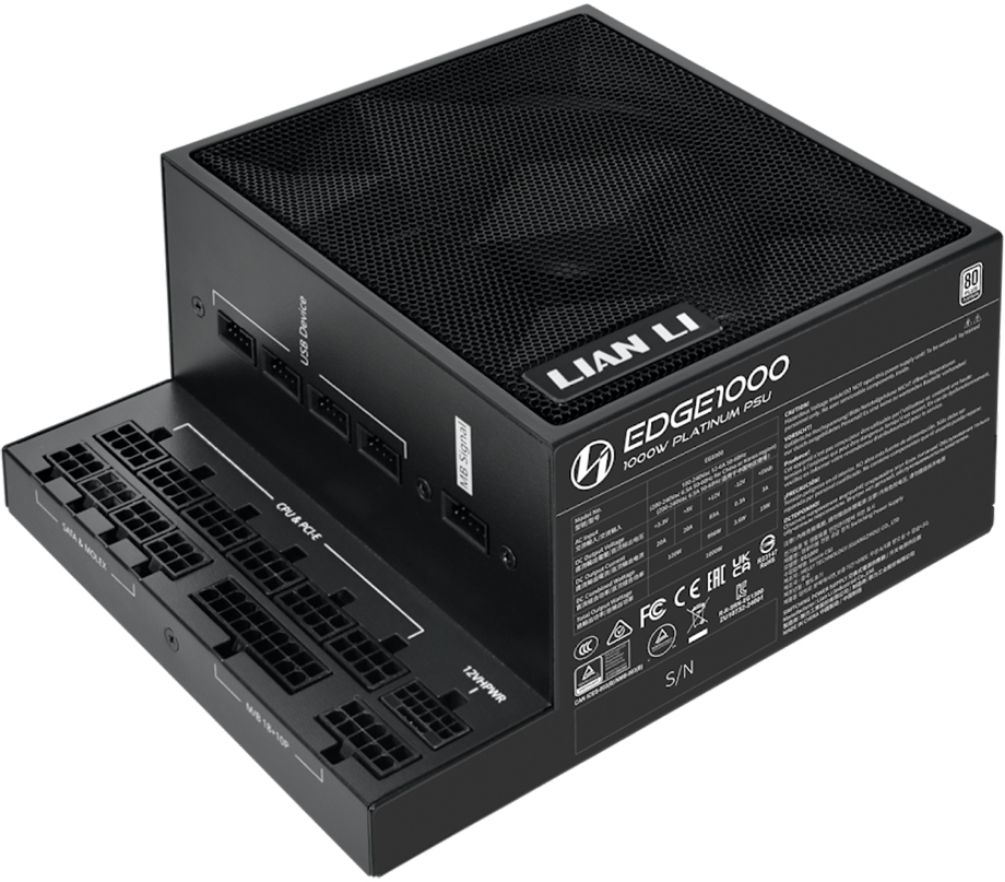 Lian Li - Fonte Modular Lian Li Edge 1000W 80+ Platinum Preto