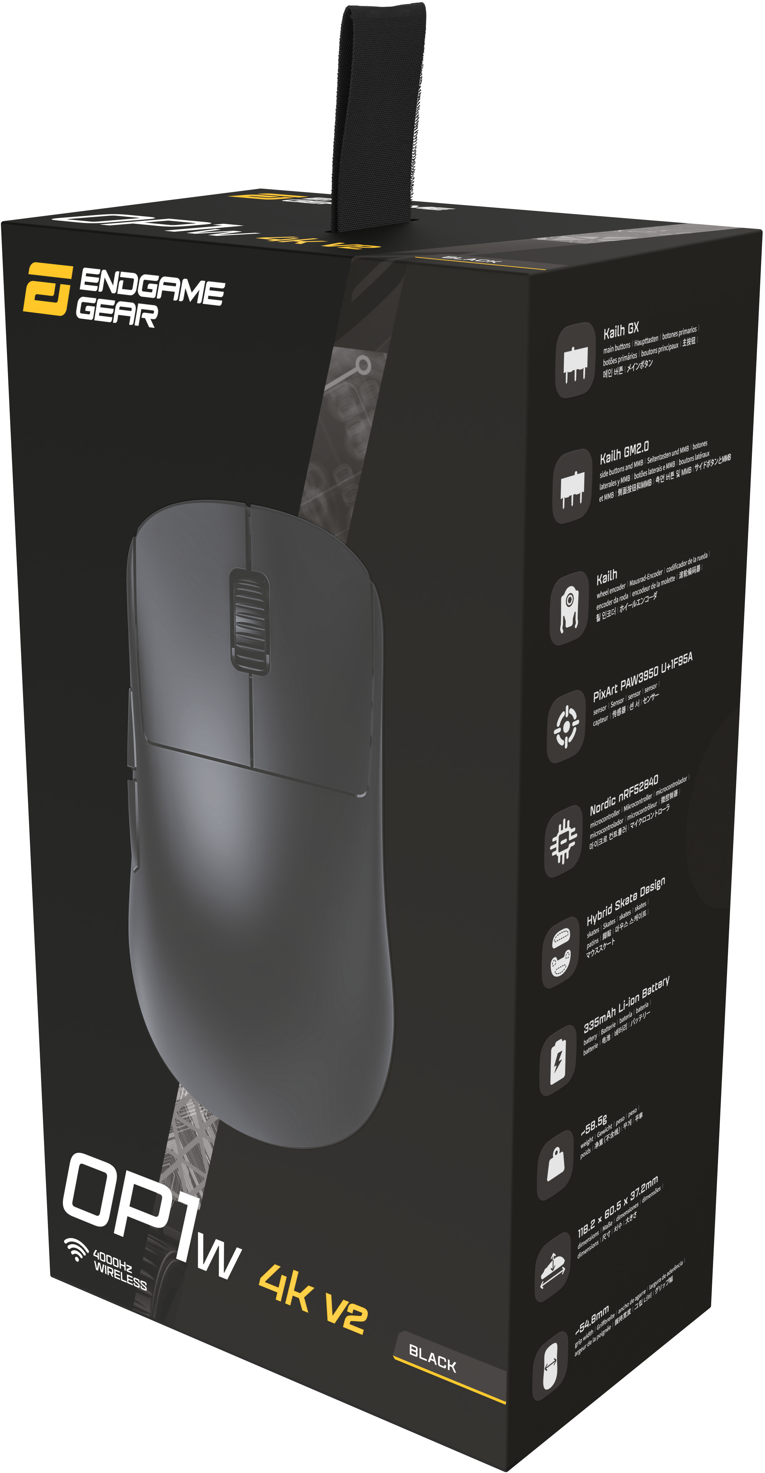 Endgame Gear - Rato Gaming Endgame Gear OP1w 4k V2 Wireless Gaming Mouse - Preto