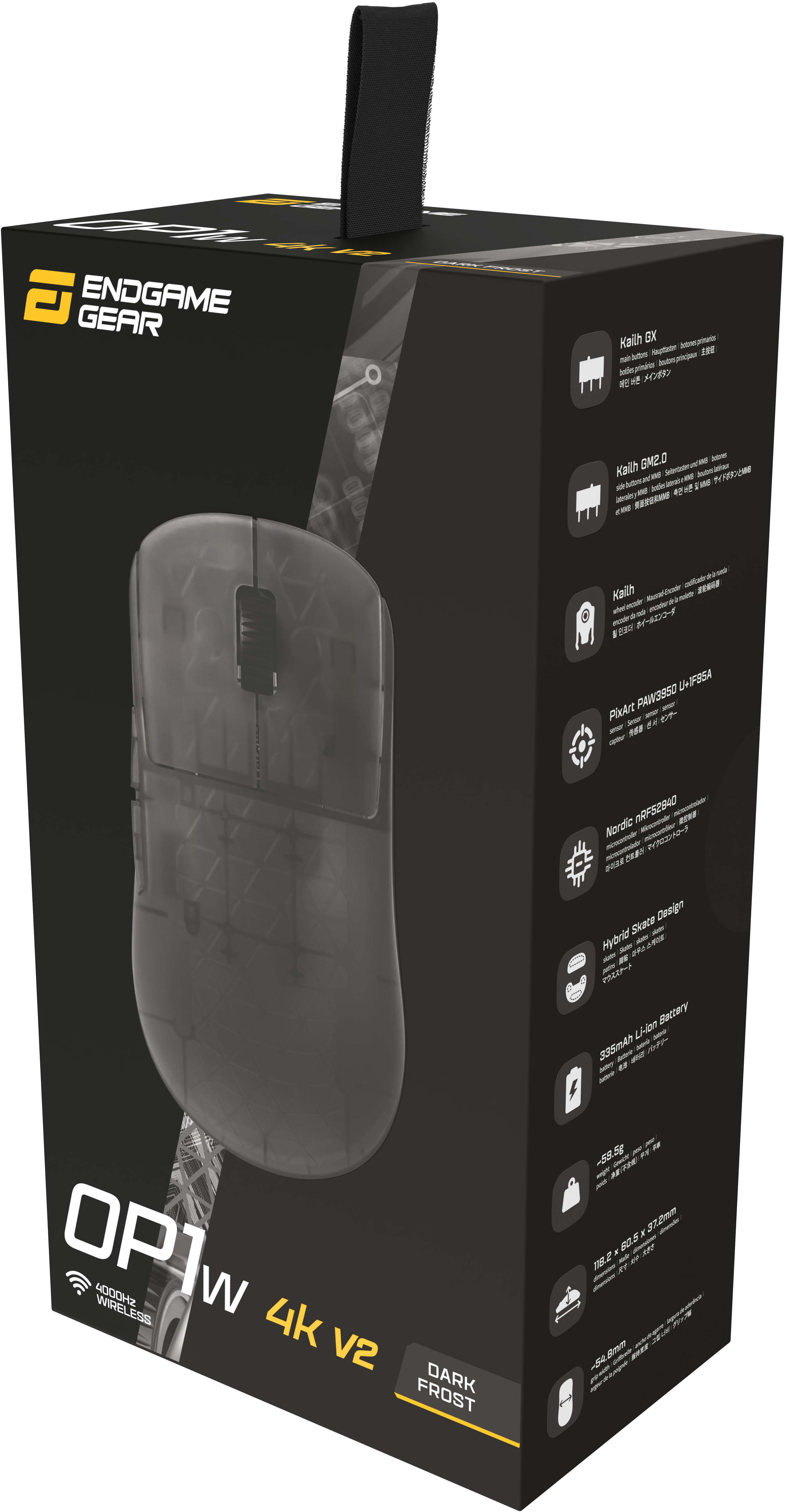 Endgame Gear - Rato Gaming Endgame Gear OP1w 4k V2 Wireless Gaming Mouse - Dark Frost