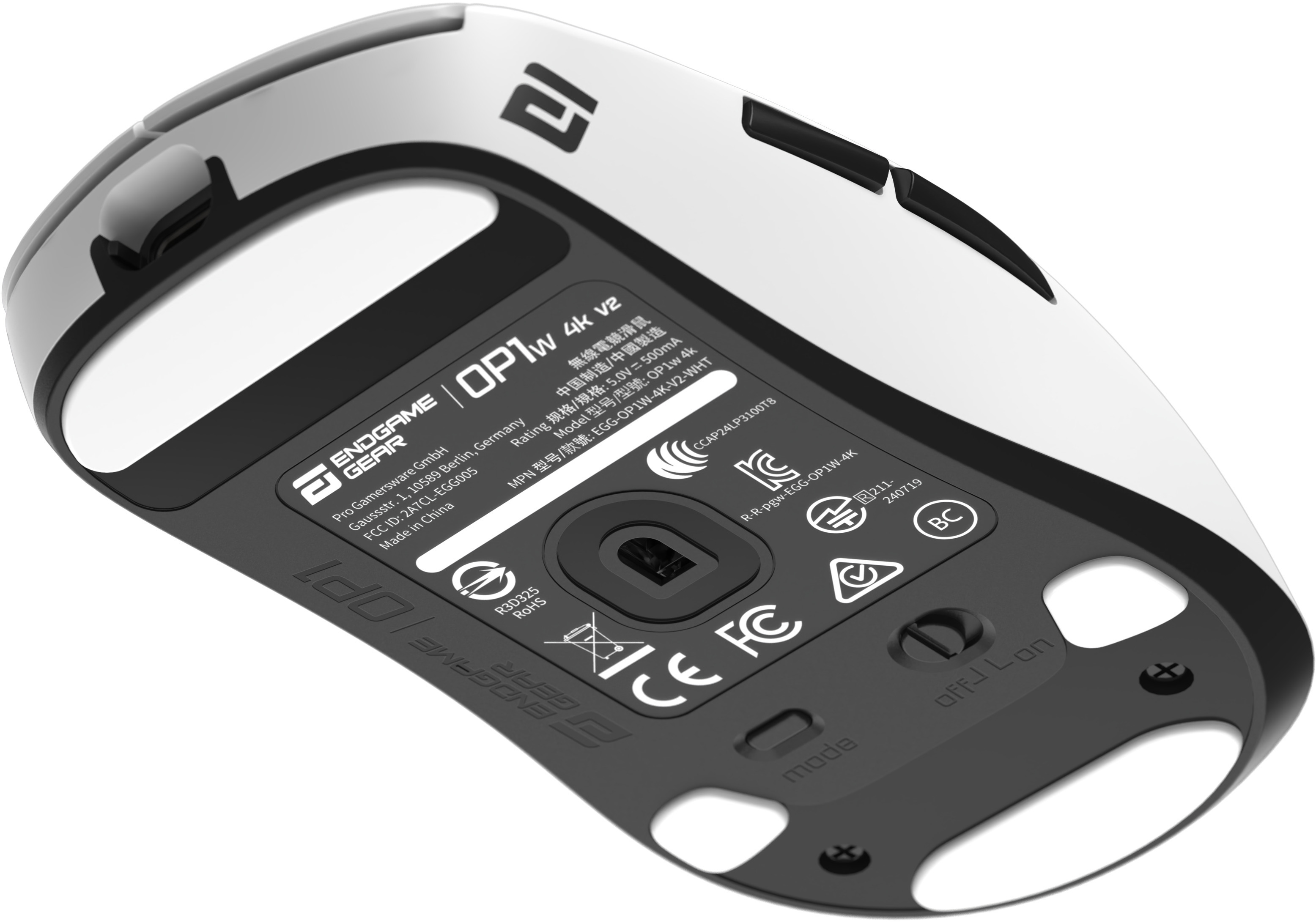 Endgame Gear - Rato Gaming Endgame Gear OP1w 4k V2 Wireless Gaming Mouse - White