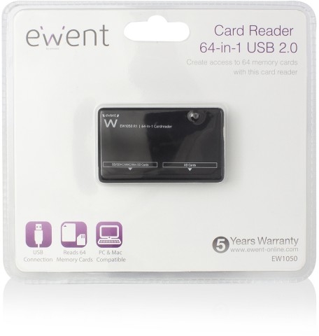 Ewent - Leitor de Cartões Ewent All-in-One USB 2.0 Preto