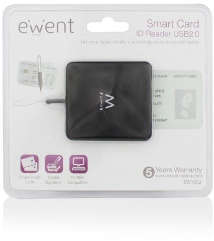 Ewent - Leitor de Cartões de Cidadão Ewent USB 2.0 Preto