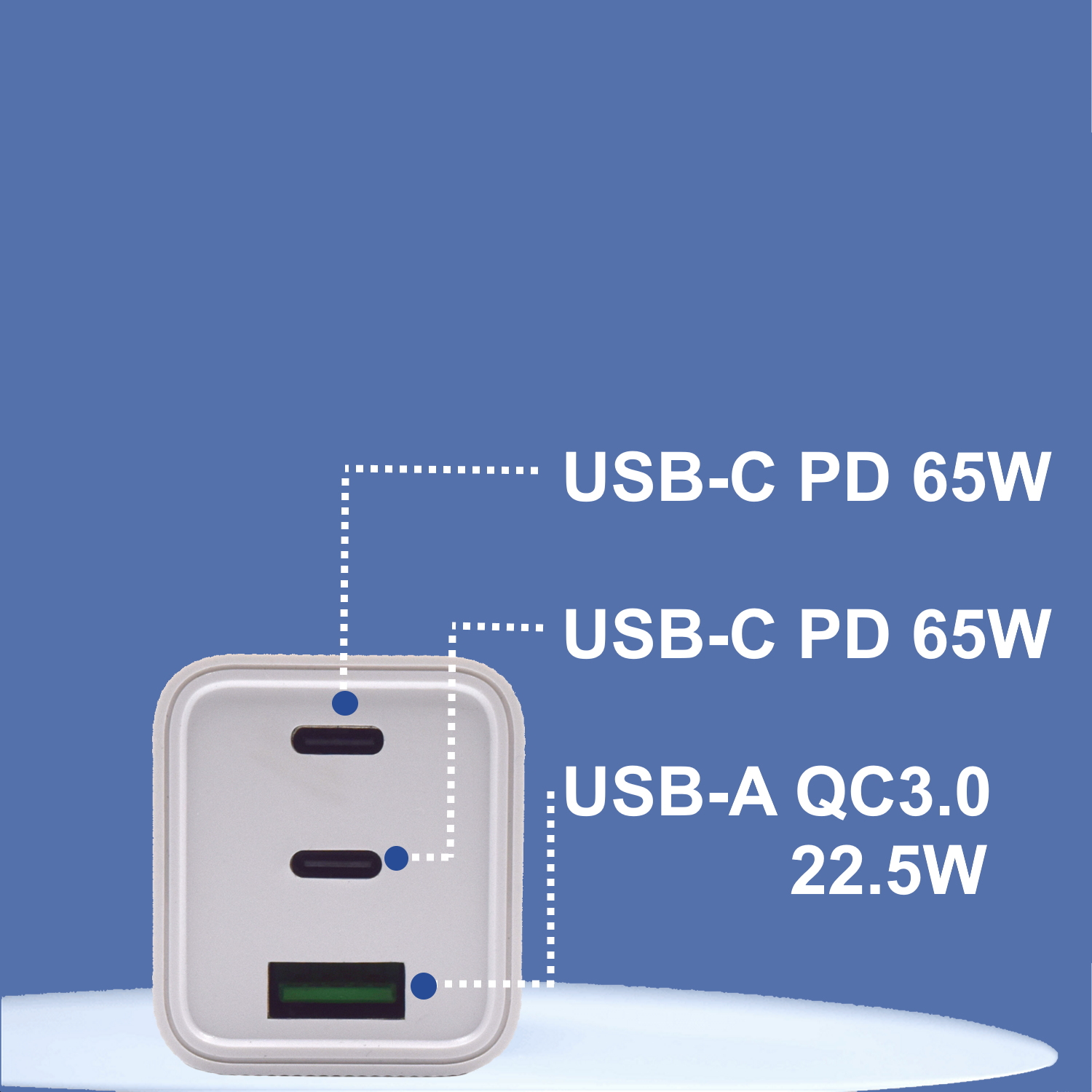 Ewent - Carregador Ewent EW1323 USB-C Fast Charger 65W Branco