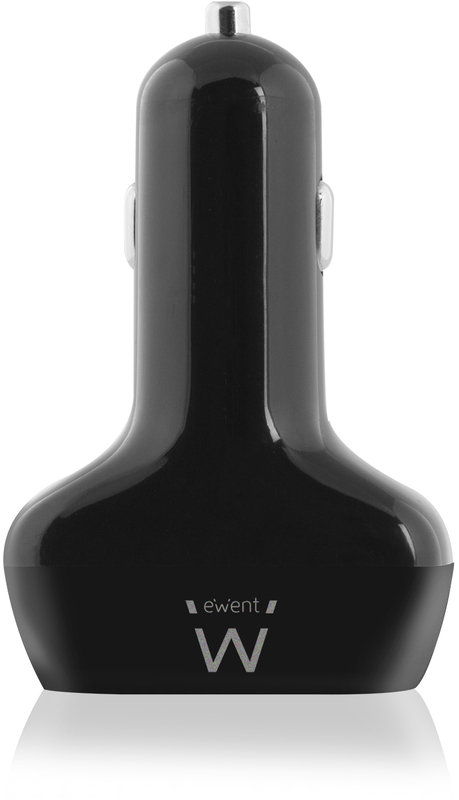 Ewent - Carregador Isqueiro Ewent USB de 4 Portas 9.6A Preto