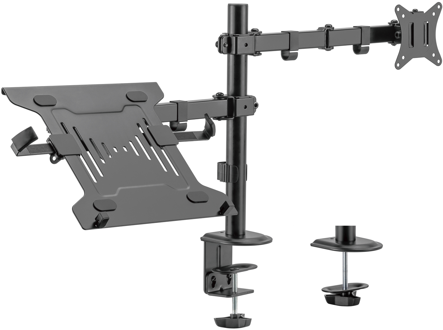 Ewent - Suporte de Monitor + Portátil Ewent EW1519 Desk Mounting 13" - 32" Articulado Preto