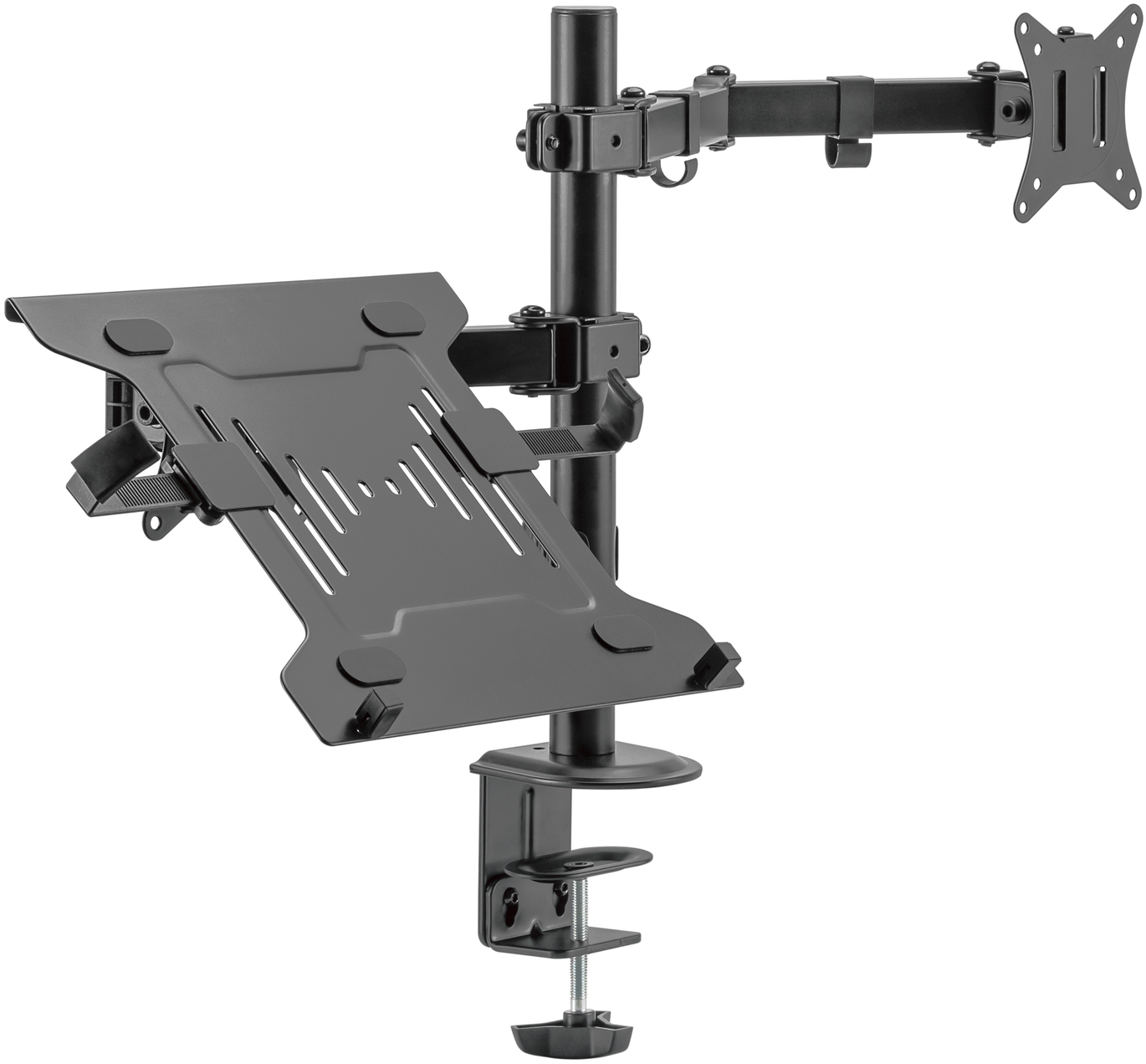 Ewent - Suporte de Monitor + Portátil Ewent EW1519 Desk Mounting 13" - 32" Articulado Preto