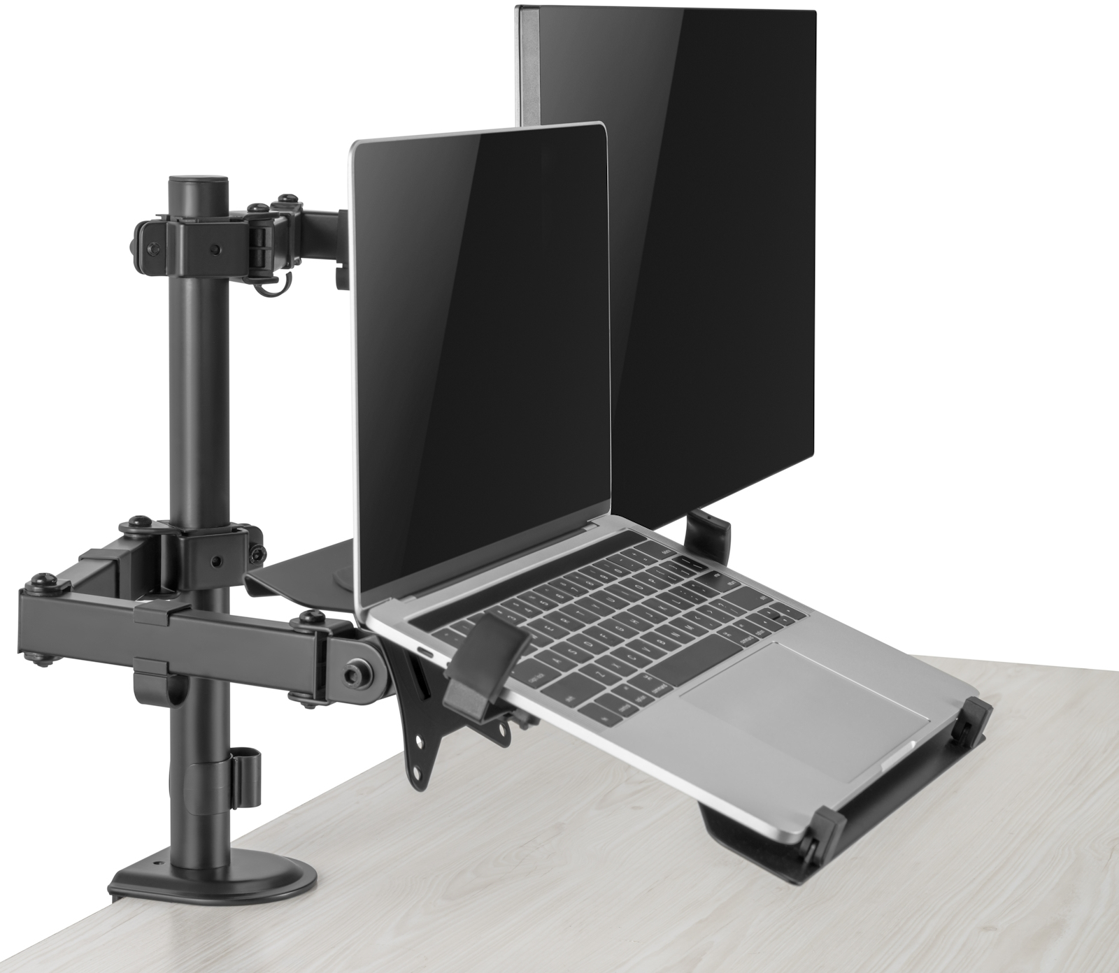 Ewent - Suporte de Monitor + Portátil Ewent EW1519 Desk Mounting 13" - 32" Articulado Preto