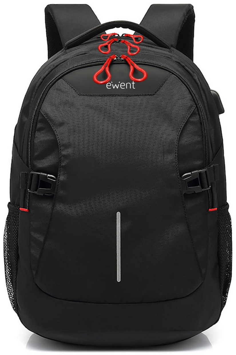 Ewent - Mochila Ewent EW2526 Notebook Backpack 15.6 Preta com Porta USB