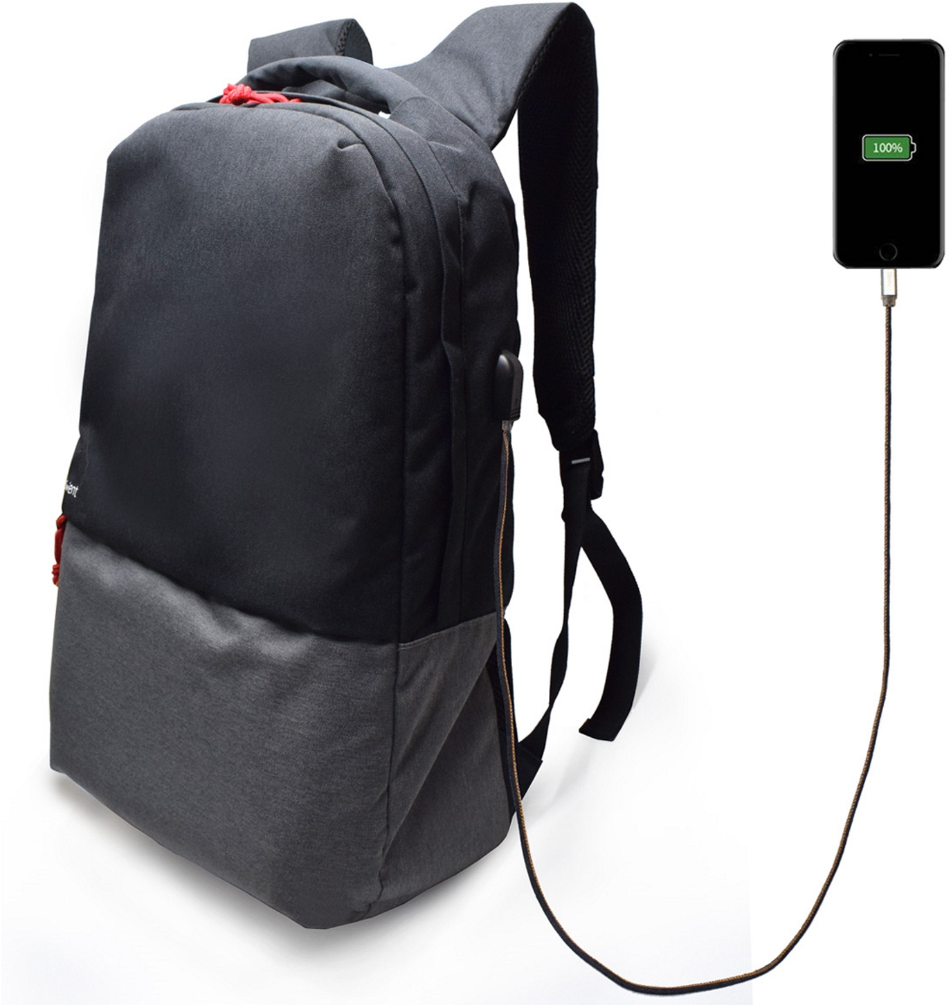 Ewent - Mochila Ewent EW2529 Urban Notebook Backpack 17.3" Preta c/ Outlet USB