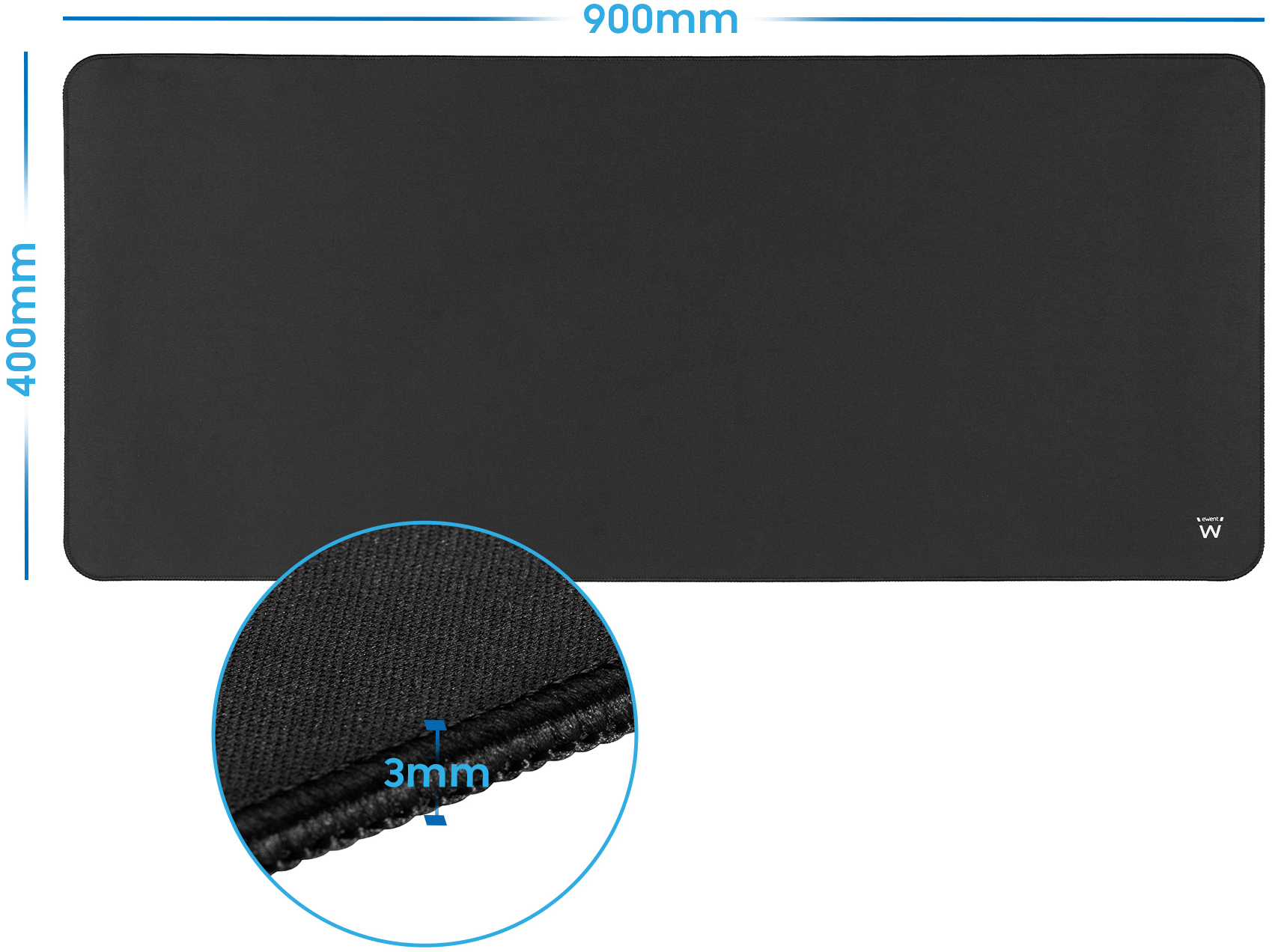 Ewent - Tapete de Rato (Mousepad) Ewent EW3182 Gaming XXL Preto