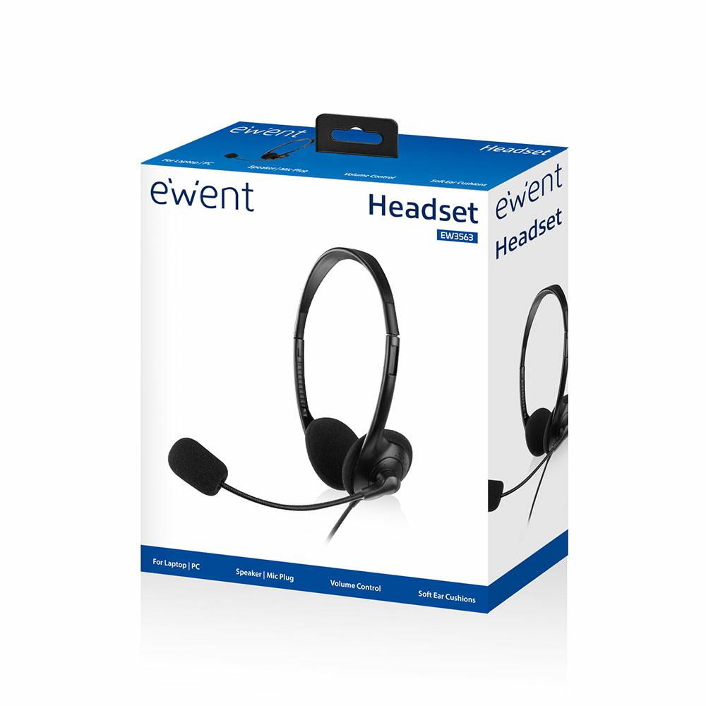 Ewent - Headset Ewent EW3563 Stereo Preto