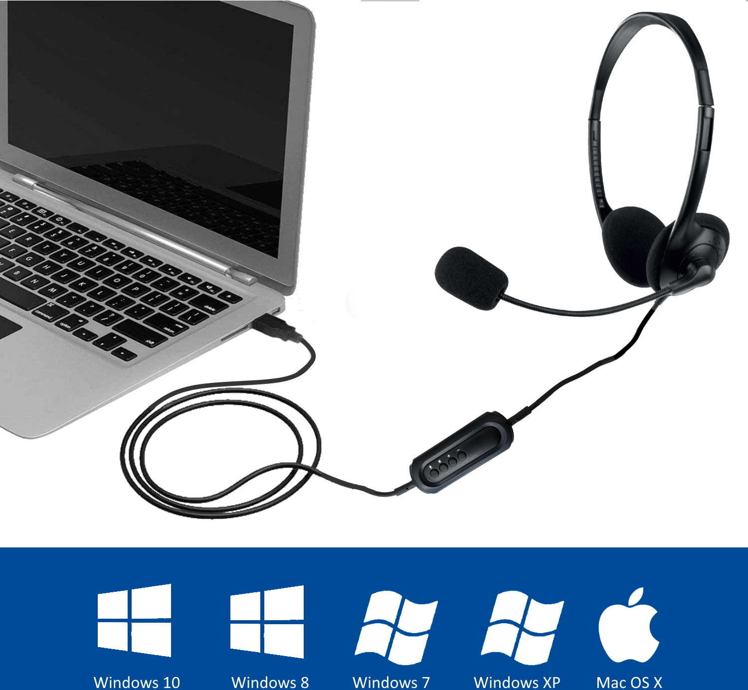  - Headset Ewent EW3568 USB