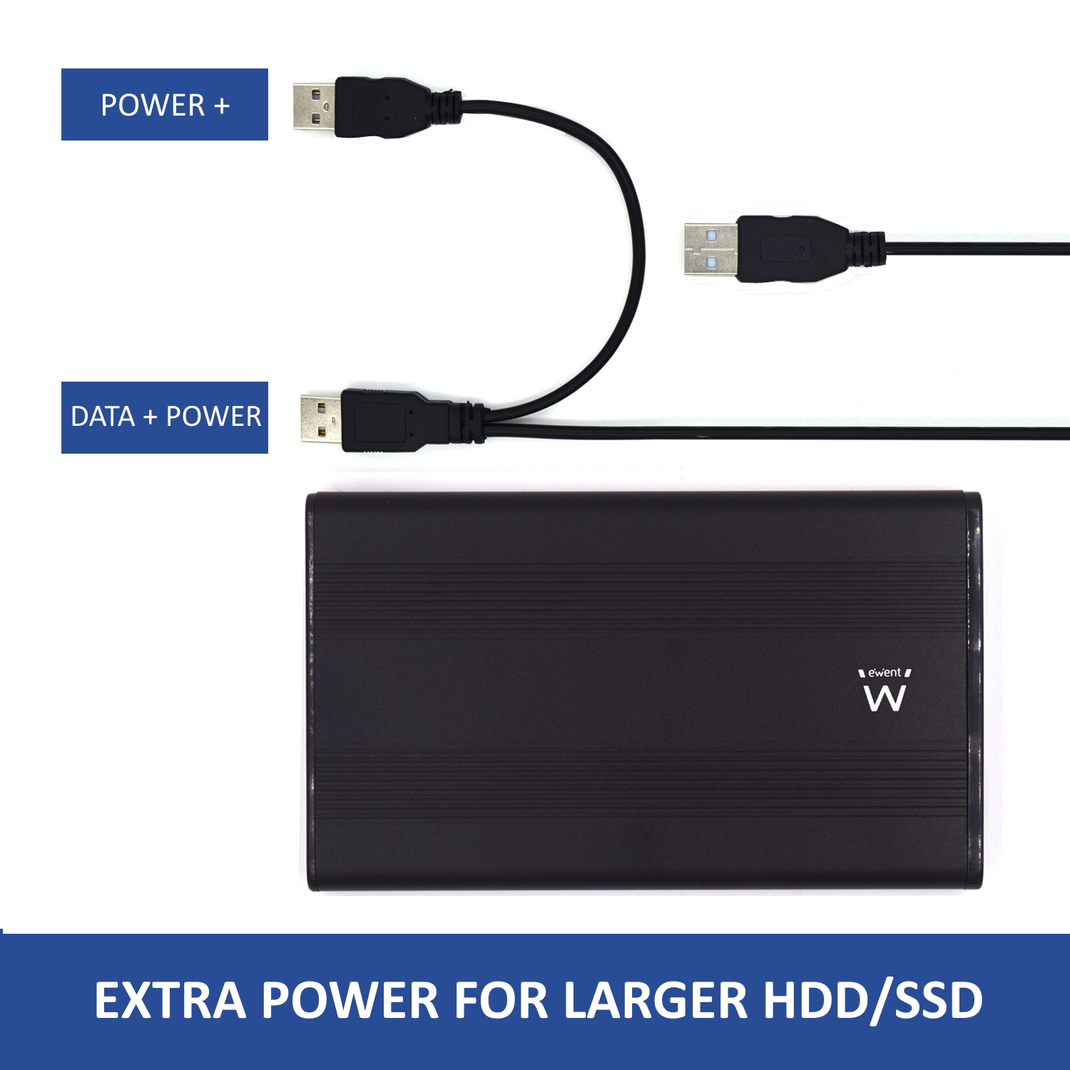 Ewent - Caixa HDD/SSD Ewent 2.5" SATA USB 2.0 Cinza