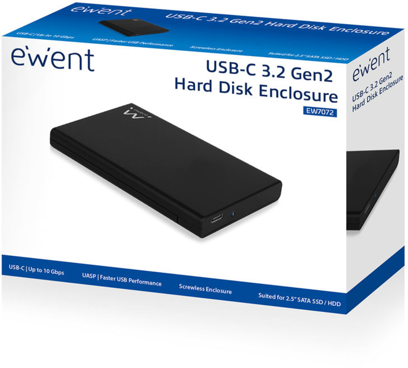 Ewent - Caixa HDD/SSD Ewent 2.5" USB-C 3.2 Gen2 SATA HDD/SSD