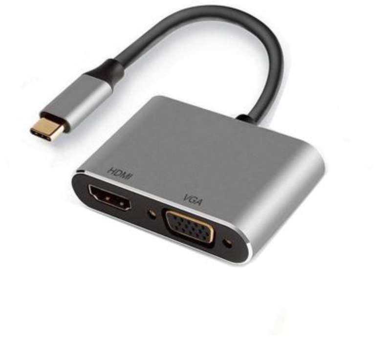 Adaptador Gigabit Ewent USB-C (Dual Display) > HDMI e VGA