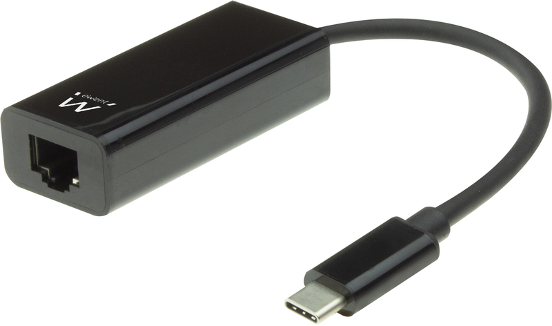 Adaptador Gigabit Ewent USB-C > Gigabit Preto