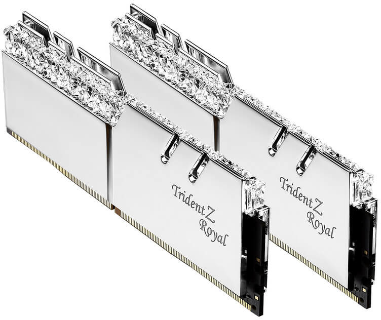G.Skill Kit 16GB (2 X 8GB) DDR4 3200MHz Trident Z Royal RGB Silver CL16