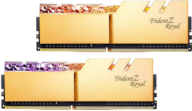 G.Skill - G.Skill Kit 64GB (4 x 16GB) DDR4 3600MHz Trident Z Royal RGB Gold CL14