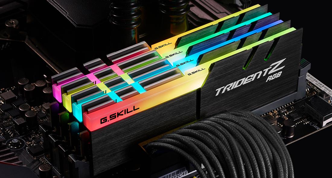G.Skill - G.Skill Kit 64GB (4 x 16GB) DDR4 3600MHz Trident Z RGB CL14 Black