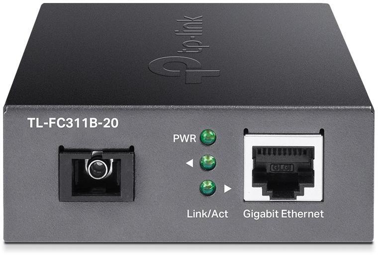 TP-Link - Conversor Fibra TP-Link FC311B-20 Media Converter Gigabit WDM Single-mode