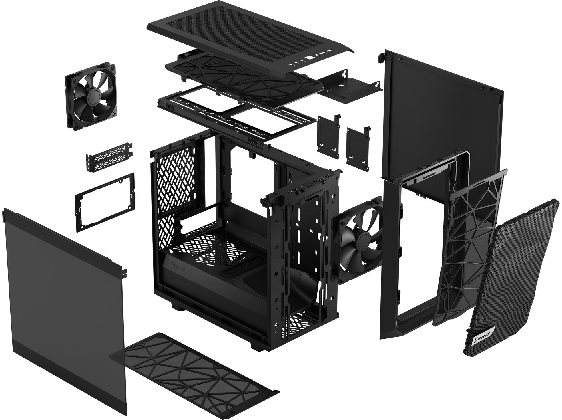 Fractal Design - Caixa Mini-ITX Fractal Design Meshify 2 Nano Black TG Dark Tint