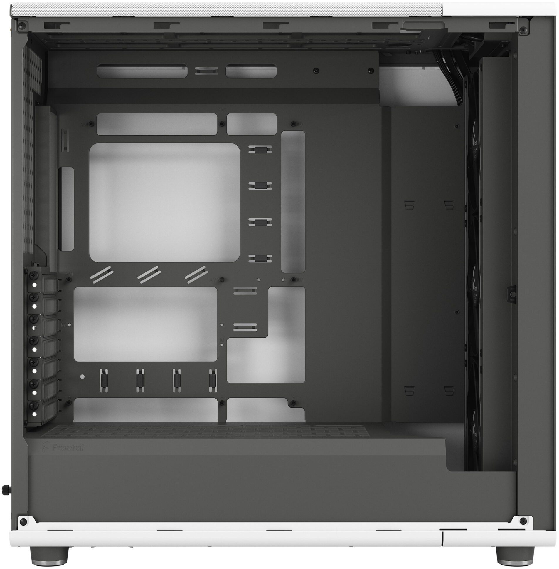 Fractal Design - Caixa E-ATX Fractal Design North XL Chalk White TG Clear Reverse Connector