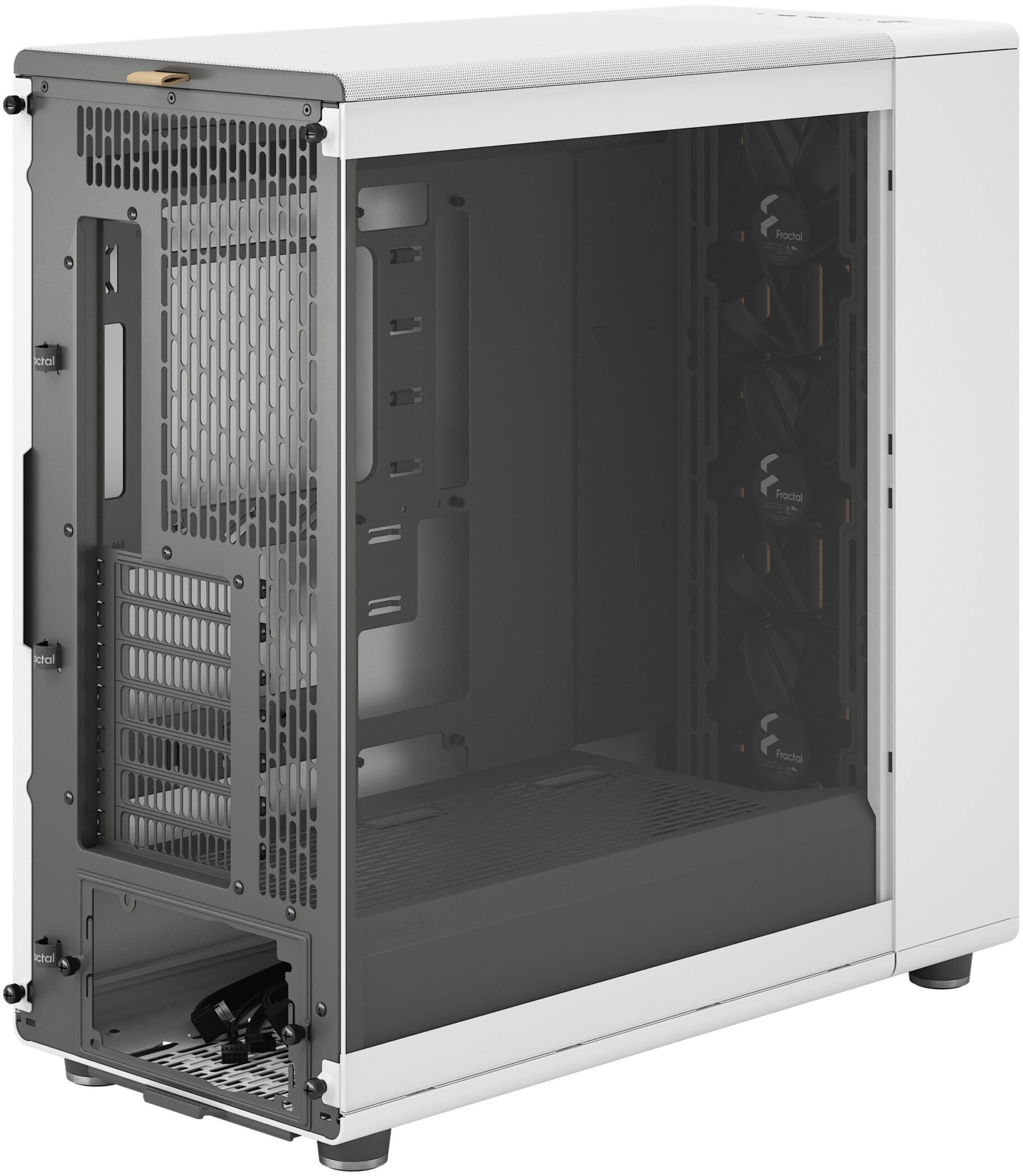 Fractal Design - Caixa E-ATX Fractal Design North XL Chalk White TG Clear Reverse Connector