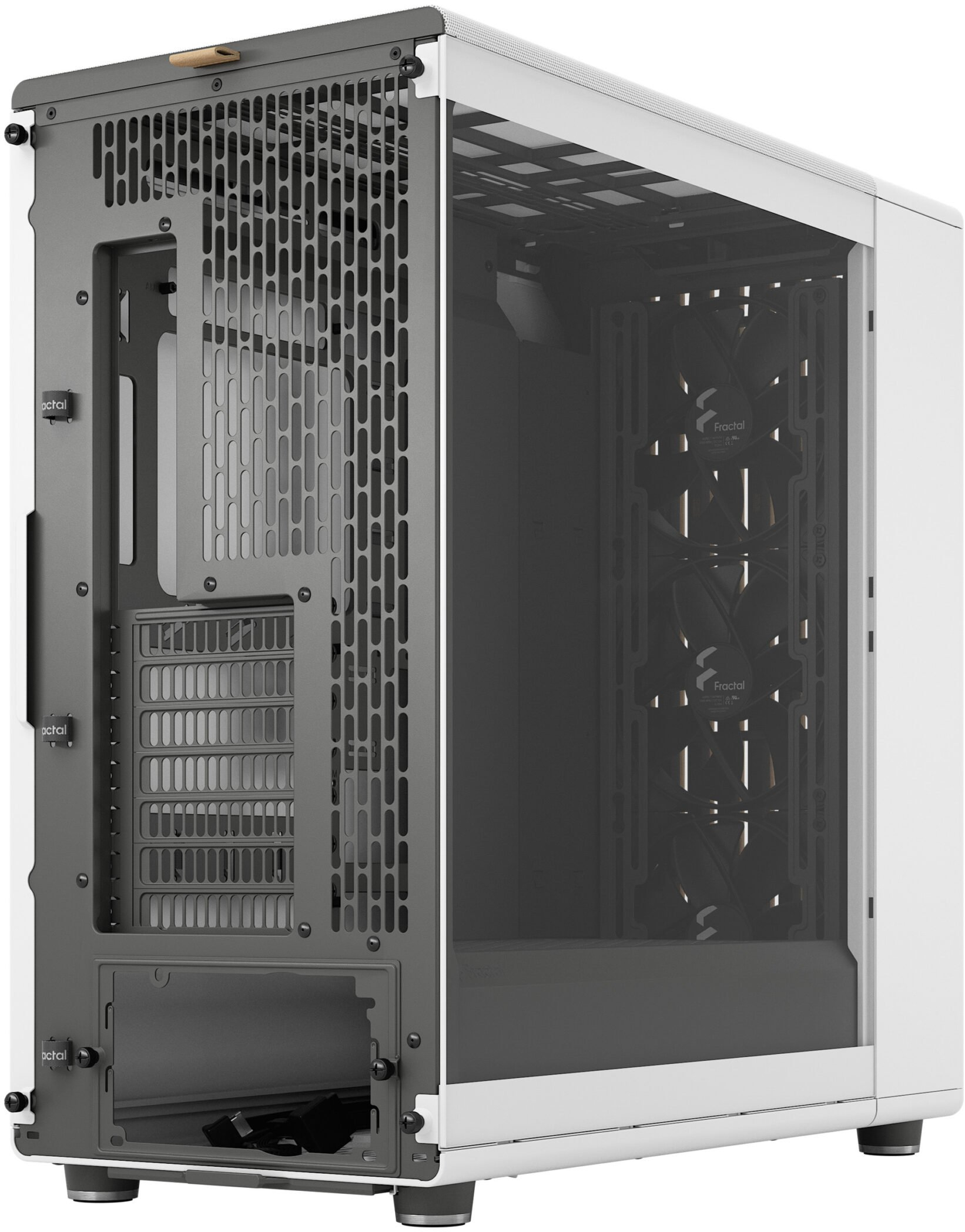 Fractal Design - Caixa E-ATX Fractal Design North XL Chalk White TG Clear Reverse Connector