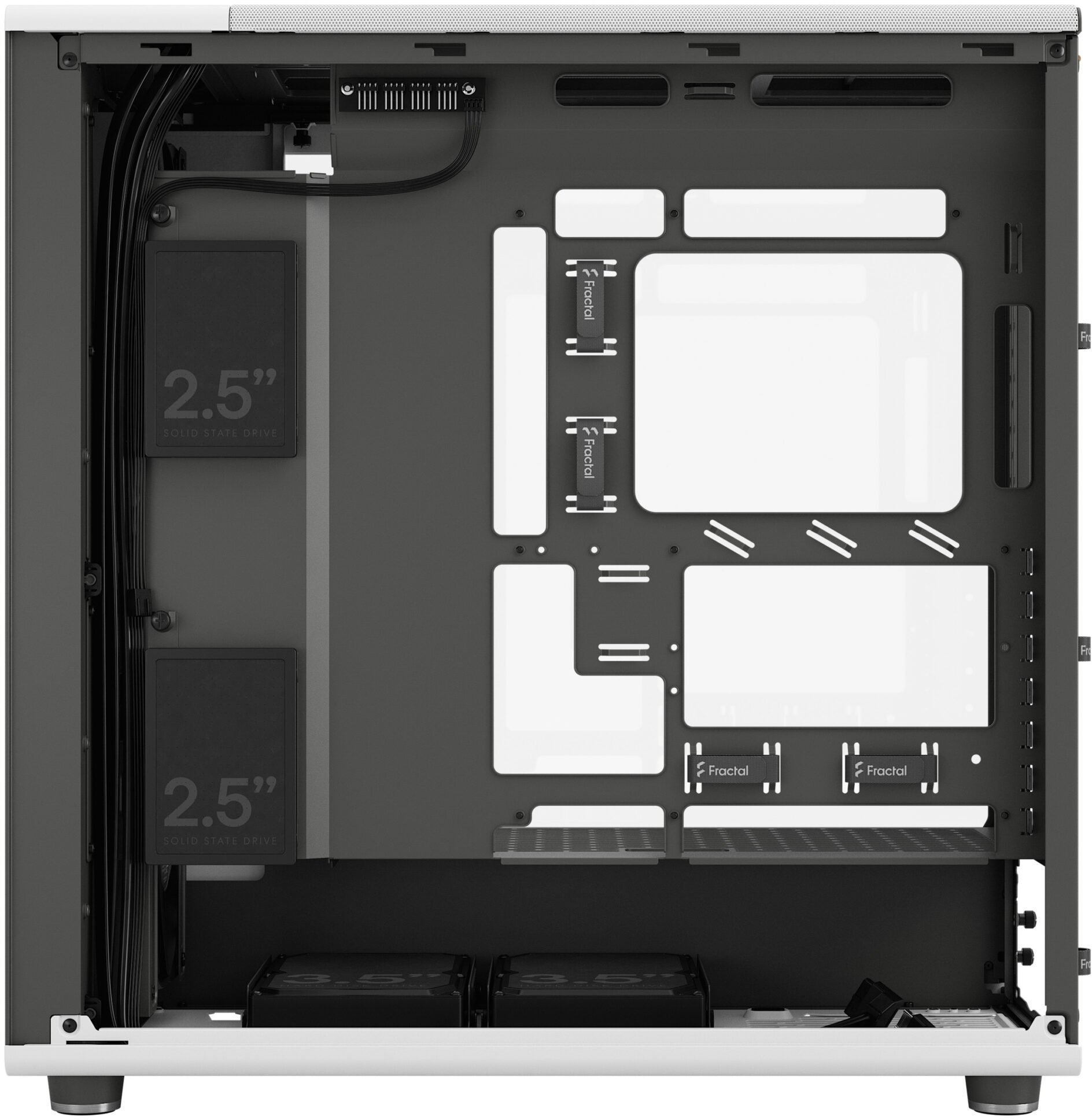Fractal Design - Caixa E-ATX Fractal Design North XL Chalk White TG Clear Reverse Connector