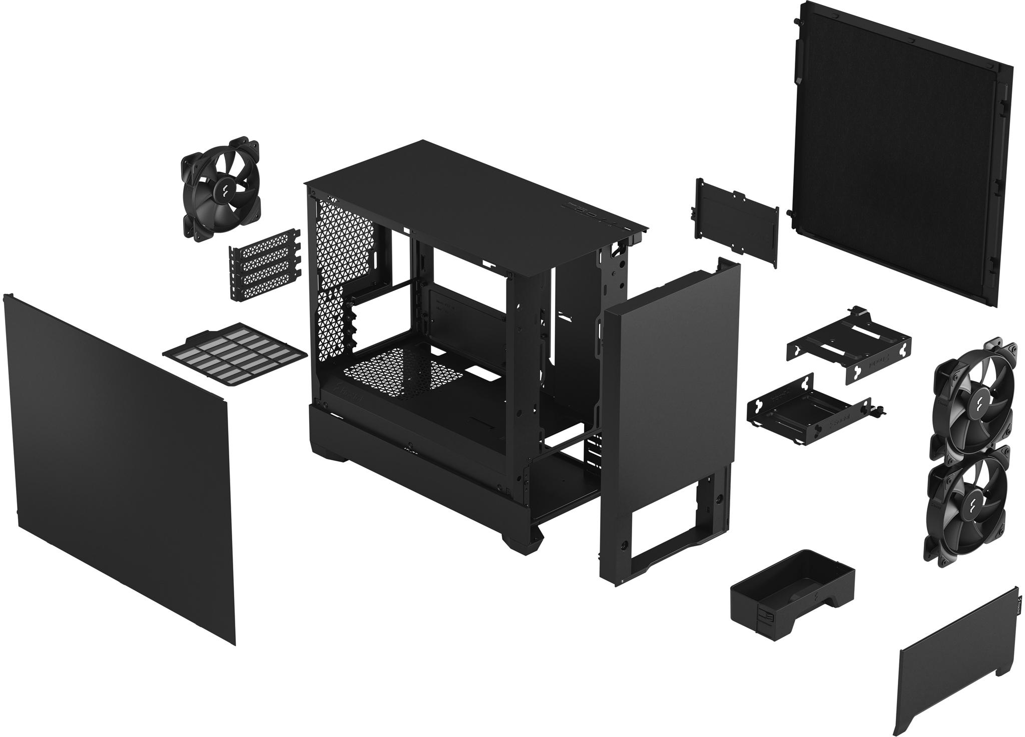 Fractal Design - Caixa Micro-ATX Fractal Design Pop Mini Silent Black Solid